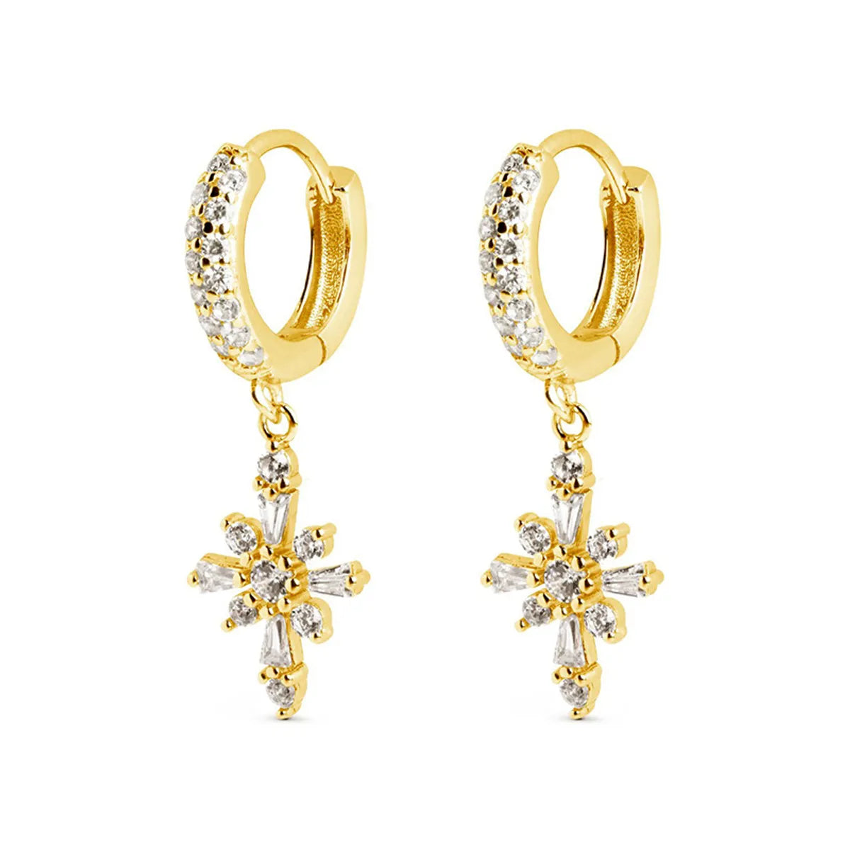 Jewelry Micro-studded Eight Pointed Star New Cross-border Personality Earrings Wholesale