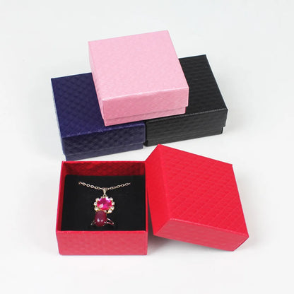 Simple Style Solid Color Paper Jewelry Boxes