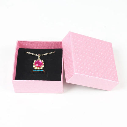 Simple Style Solid Color Paper Jewelry Boxes