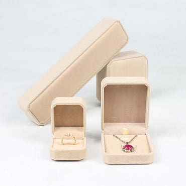 Jewelry Packaging Pendant Necklace Earring Flannel Jewelry Box