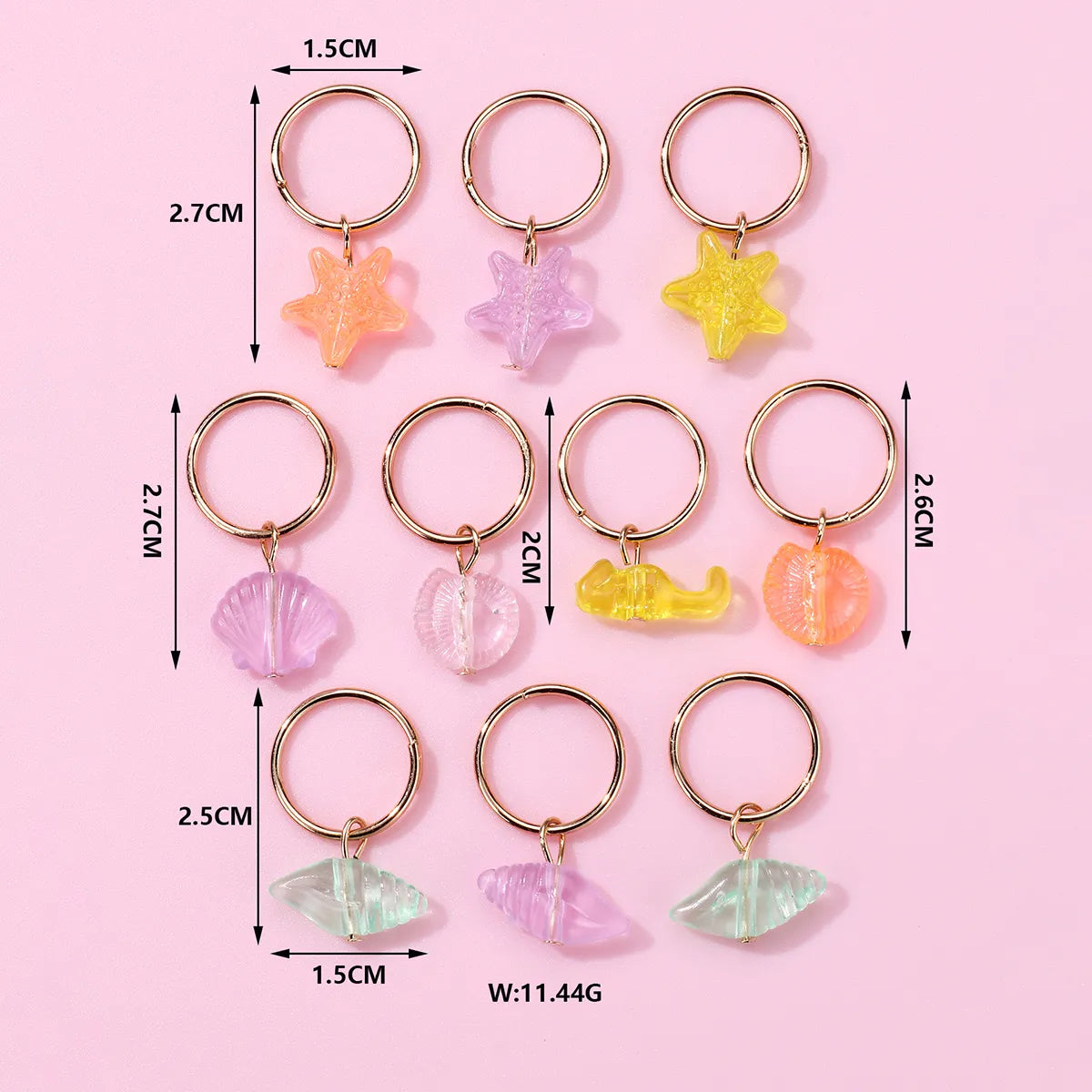 Kid'S Cartoon Style Cute Sweet Starfish Conch Shell Plastic Iron Handmade Hair Buckle Party Headpieces