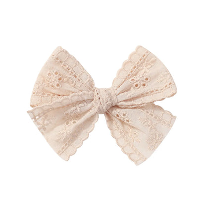 Kid'S Cute Bow Knot Cloth Lace Hair Clip