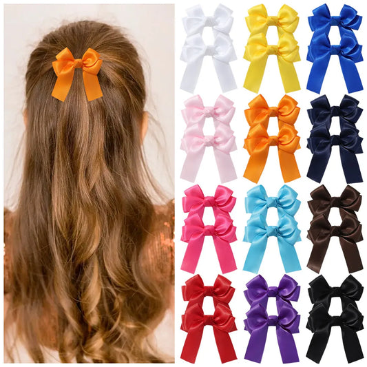 Kid'S Cute Bow Knot Polyester Cotton Hair Clip