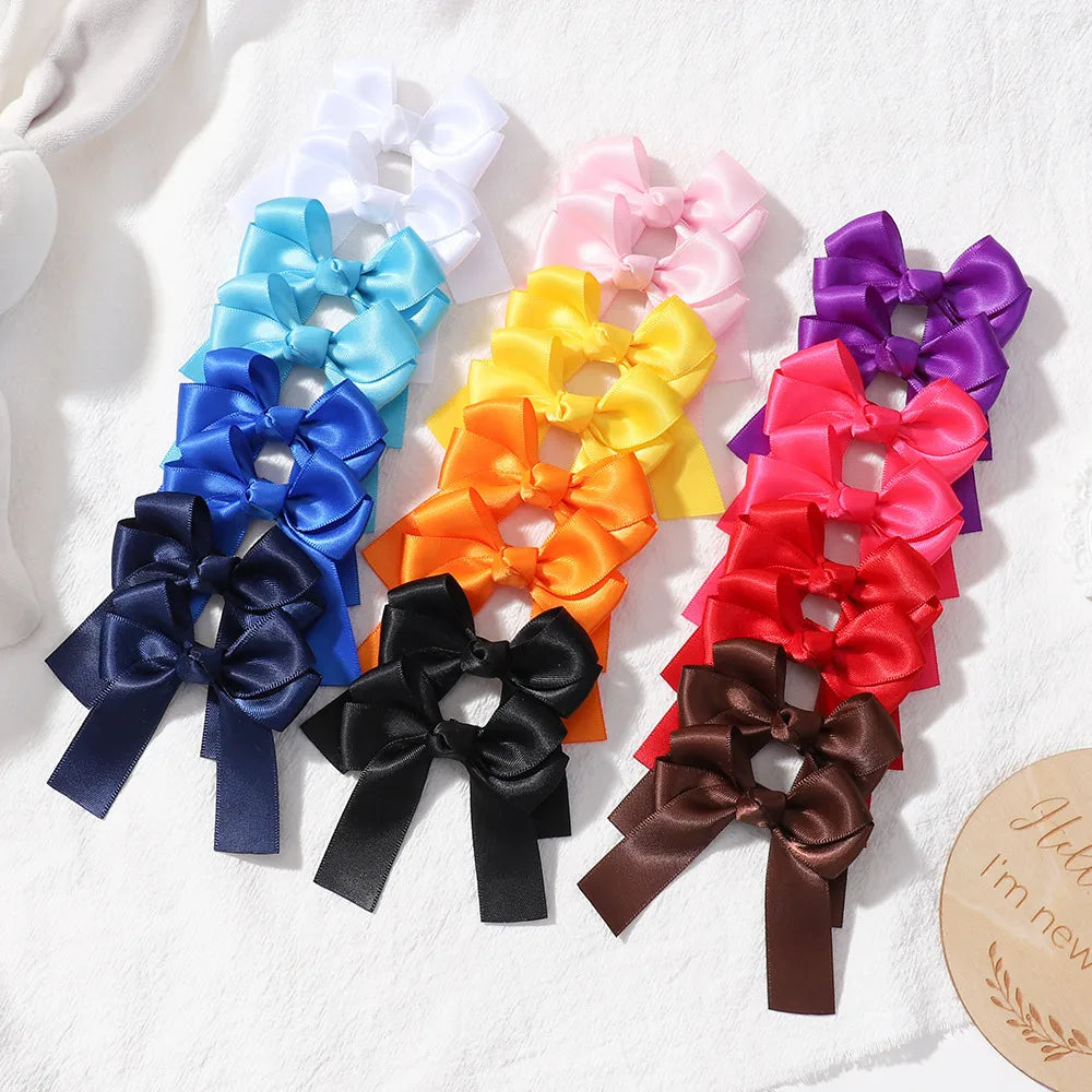 Kid'S Cute Bow Knot Polyester Cotton Hair Clip