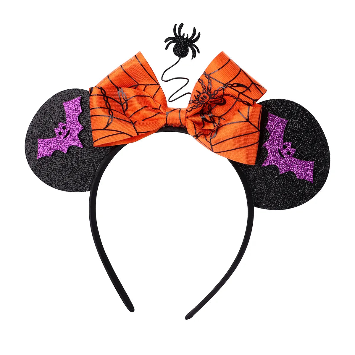 Kid'S Cute Funny Pumpkin Spider Bow Knot Alloy Cloth Handmade Hair Band