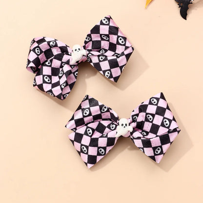 Kid'S Cute Funny Romantic Pumpkin Bow Knot Alloy Cloth Handmade Hair Clip