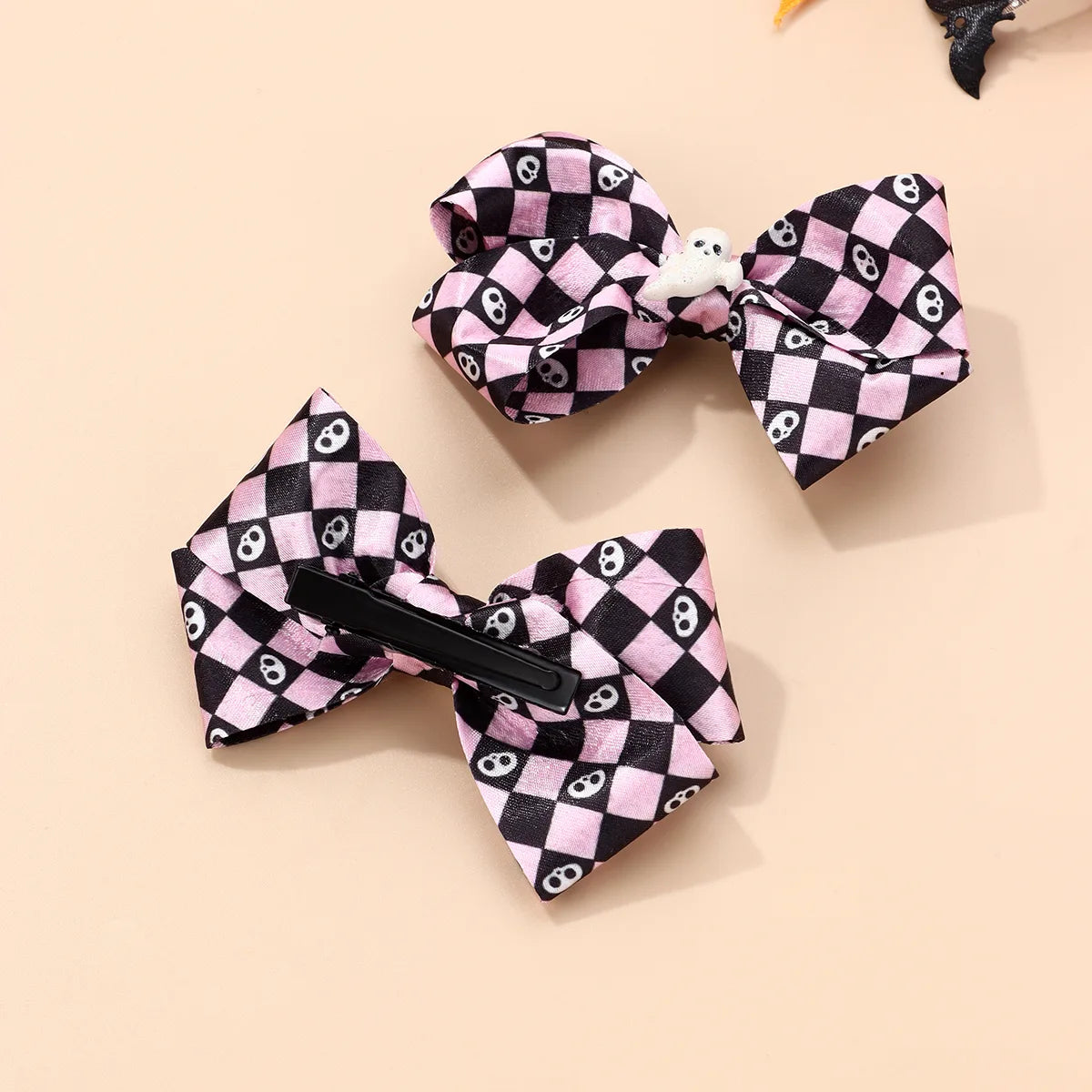 Kid'S Cute Funny Romantic Pumpkin Bow Knot Alloy Cloth Handmade Hair Clip