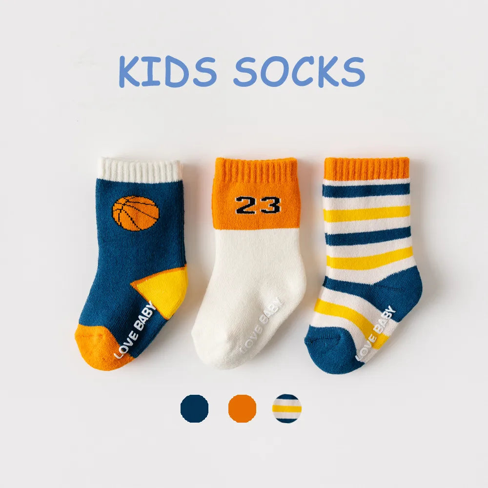 Kid'S Cute Round Dots Stripe Solid Color Cotton Jacquard Ankle Socks 1 Pair