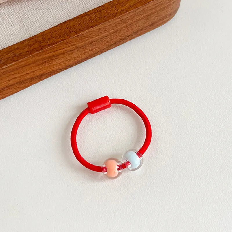 Kid'S Cute Simple Style Geometric Arylic Rubber Band Hair Tie