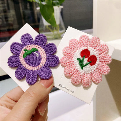 Kid'S Cute Simple Style Sun Fruit Cloth Knit Hair Tie