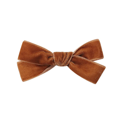 Kid'S Cute Solid Color Bow Knot Cotton Pleated Hair Clip