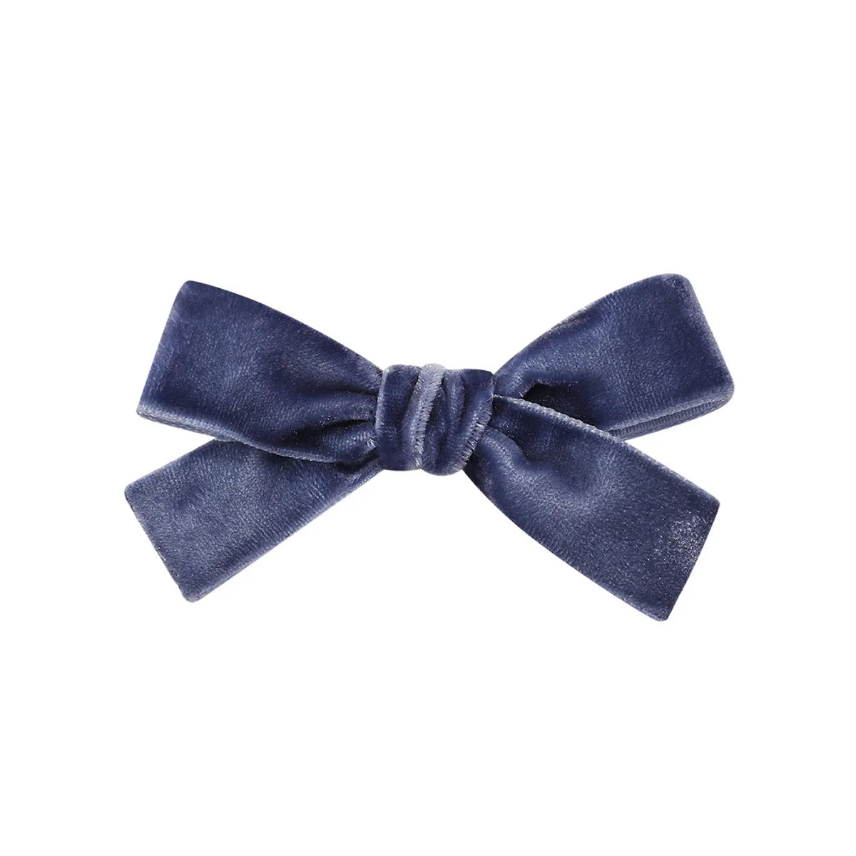 Kid'S Cute Solid Color Bow Knot Cotton Pleated Hair Clip