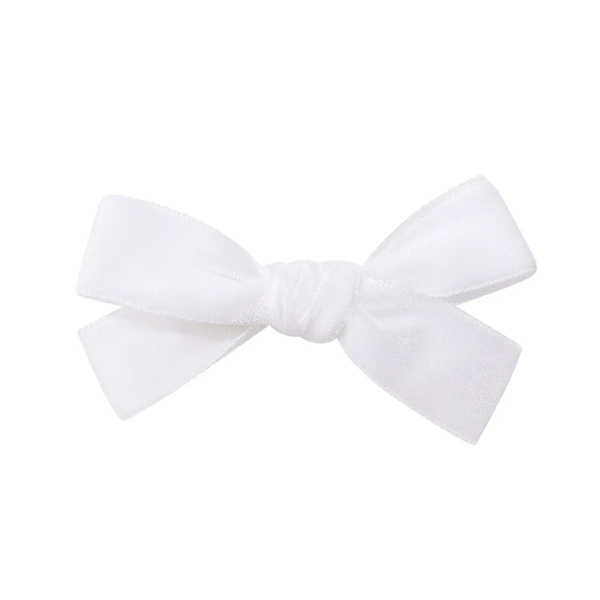 Kid'S Cute Solid Color Bow Knot Cotton Pleated Hair Clip