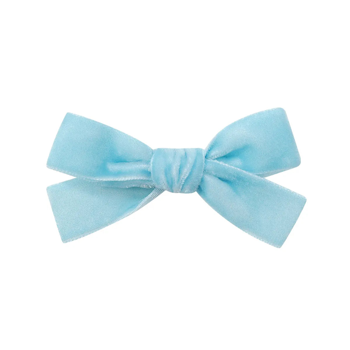 Kid'S Cute Solid Color Bow Knot Cotton Pleated Hair Clip