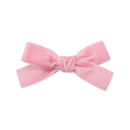 Kid'S Cute Solid Color Bow Knot Cotton Pleated Hair Clip