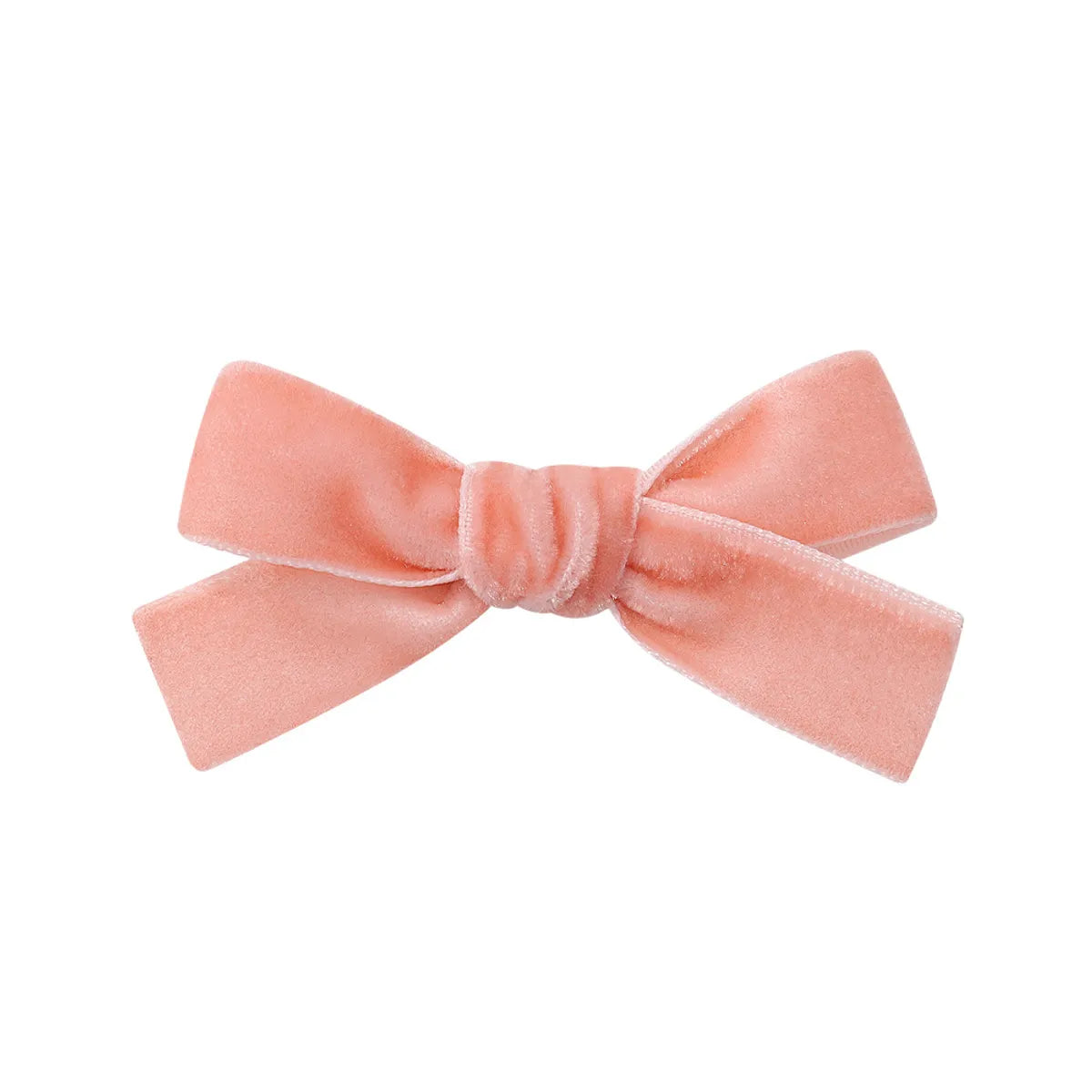 Kid'S Cute Solid Color Bow Knot Cotton Pleated Hair Clip