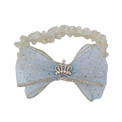 Kid'S Cute Sweet Crown Bow Knot Cloth Cotton Hair Band