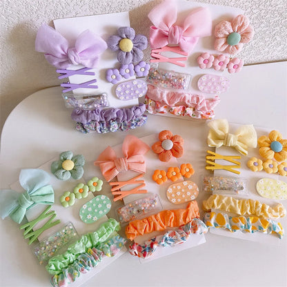 Kid'S Cute Sweet Flower Bow Knot Cloth Hair Clip