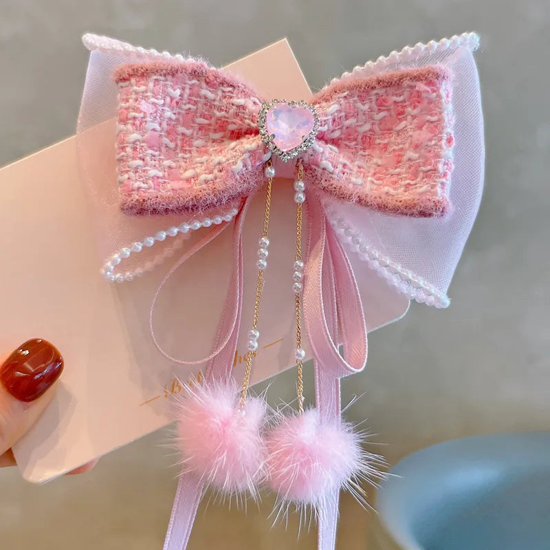 Kid'S Elegant Cute Bow Knot Cloth Hair Clip