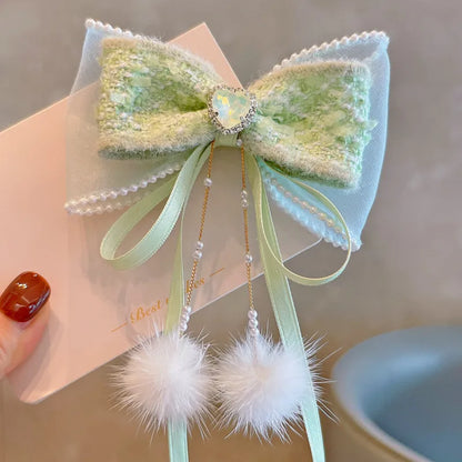 Kid'S Elegant Cute Bow Knot Cloth Hair Clip