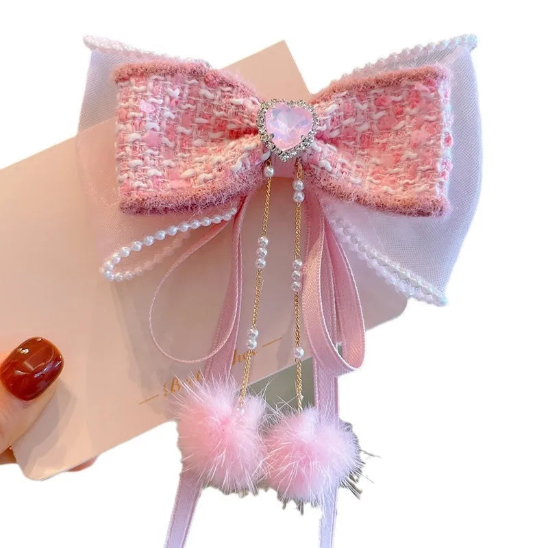 Kid'S Elegant Cute Bow Knot Cloth Hair Clip