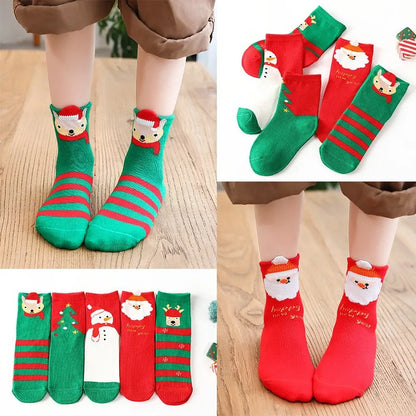 Kid'S Fashion Snowman Cotton Jacquard Ankle Socks 1 Set