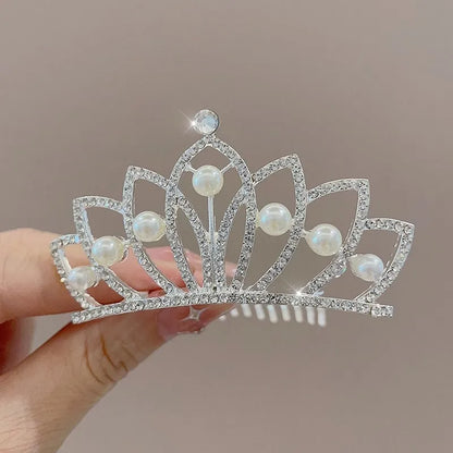 Kid'S IG Style Simple Style Geometric Imitation Pearl Alloy Crown