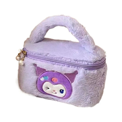 Kid'S PP Cotton Flannel Animal Elegant Streetwear Square Zipper Handbag