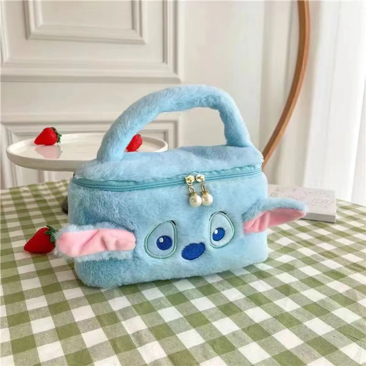 Kid'S PP Cotton Flannel Animal Elegant Streetwear Square Zipper Handbag