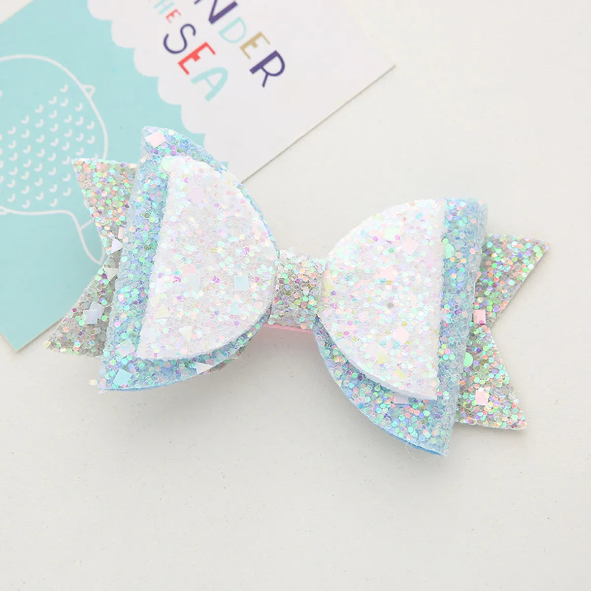 Kid'S Princess Bow Knot Great Sequins Hair Clip