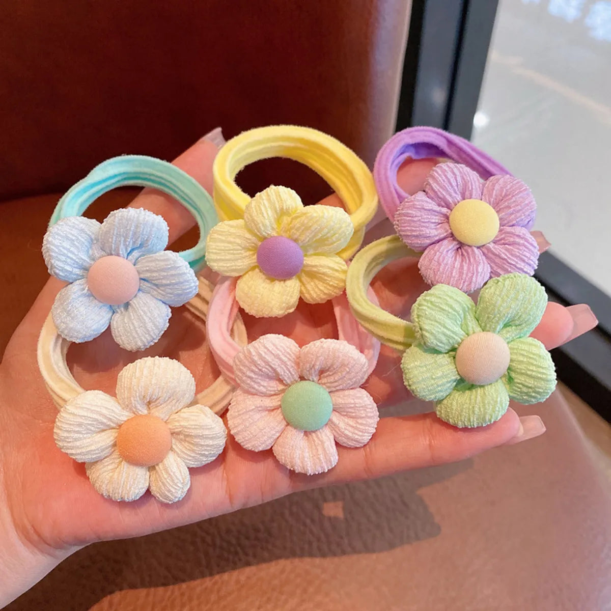 Kid'S Princess Cute Flower Bow Knot Cloth Hair Tie