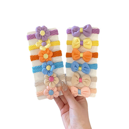 Kid'S Princess Cute Flower Bow Knot Cloth Hair Tie