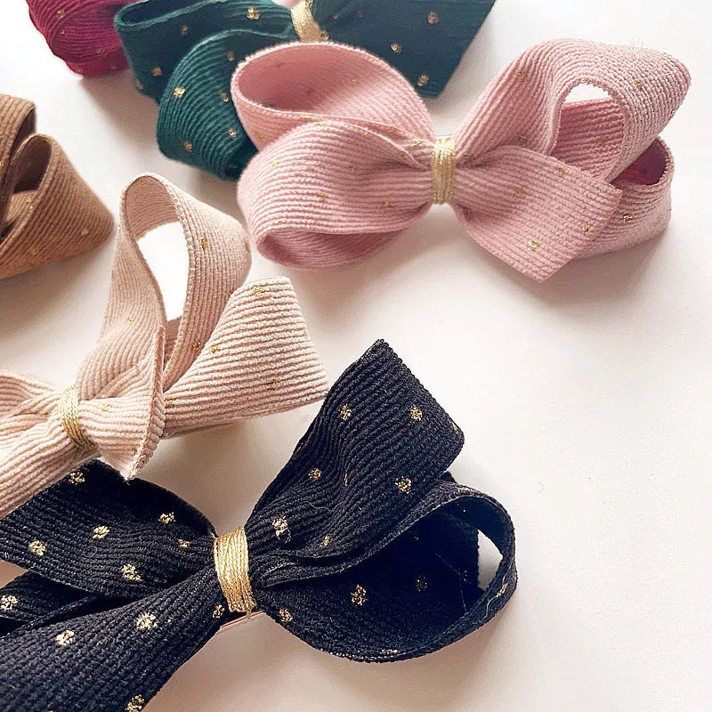 Kid'S Retro Bow Knot Cloth Hair Clip