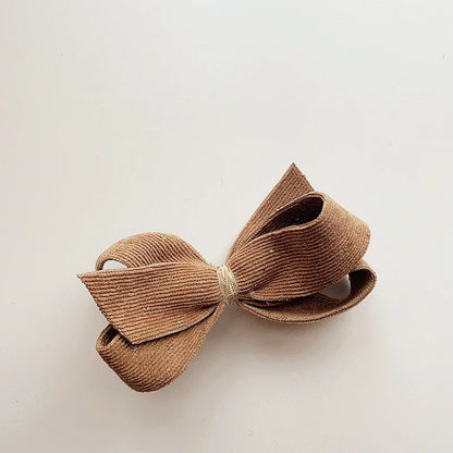 Kid'S Retro Bow Knot Cloth Hair Clip