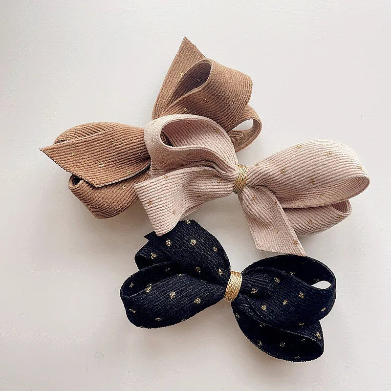 Kid'S Retro Bow Knot Cloth Hair Clip