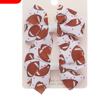 Kid'S Simple Style Classic Style Korean Style Basketball Bow Knot Football Alloy Ribbon Hair Clip