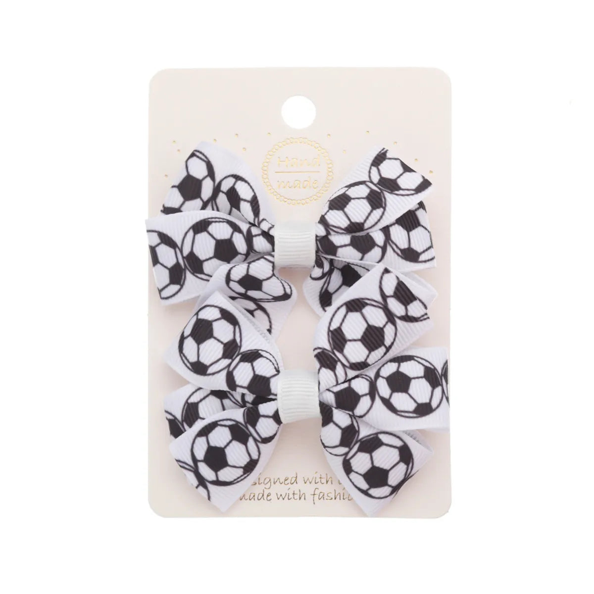 Kid'S Simple Style Classic Style Korean Style Basketball Bow Knot Football Alloy Ribbon Hair Clip