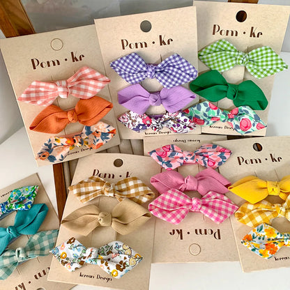 Kid'S Sweet Bow Knot Alloy Cloth Hair Clip