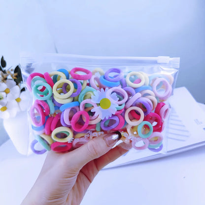 Kid'S Sweet Rainbow Plastic Contrast Collar Hair Tie