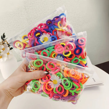 Kid'S Sweet Rainbow Plastic Contrast Collar Hair Tie