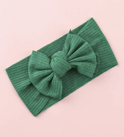 Knitted Sunken Stripe Hair Band Solid Color Bow Knot Stretch Sunken Stripe Knitted Fabric Sewing Hair Band 1 Piece