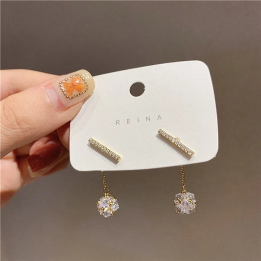 Korea Crystal Zircon Earrings