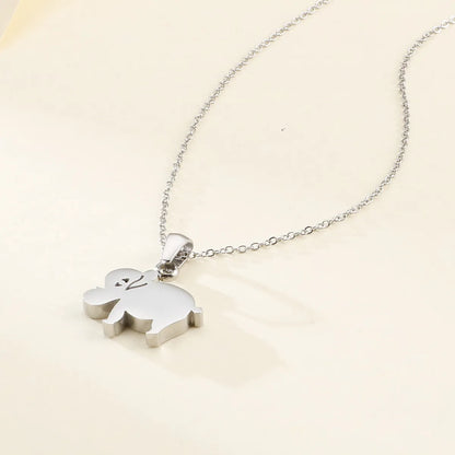 Korea Fashion Simple Little Elephant Stainless Steel Jewelry Set Wholesale Gooddiy