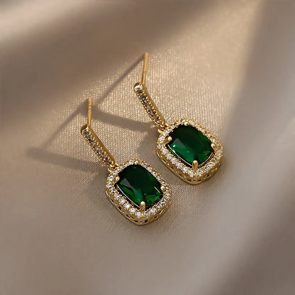 Korea Geometric Alloy Rhinestone Earrings