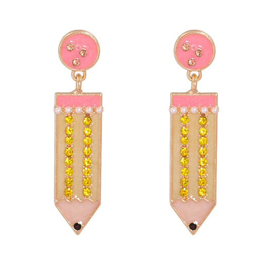 Korea Simple Creative Colored Pencil Fun Earrings