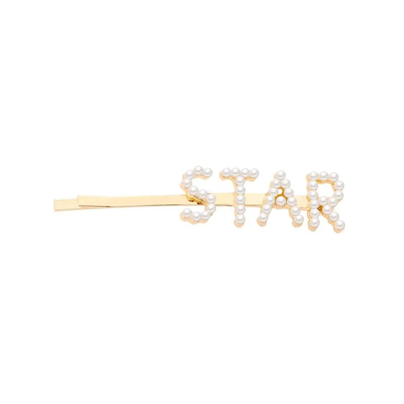 Korean Alphabet Pearl Alloy Hair Accessories Nhdp150121