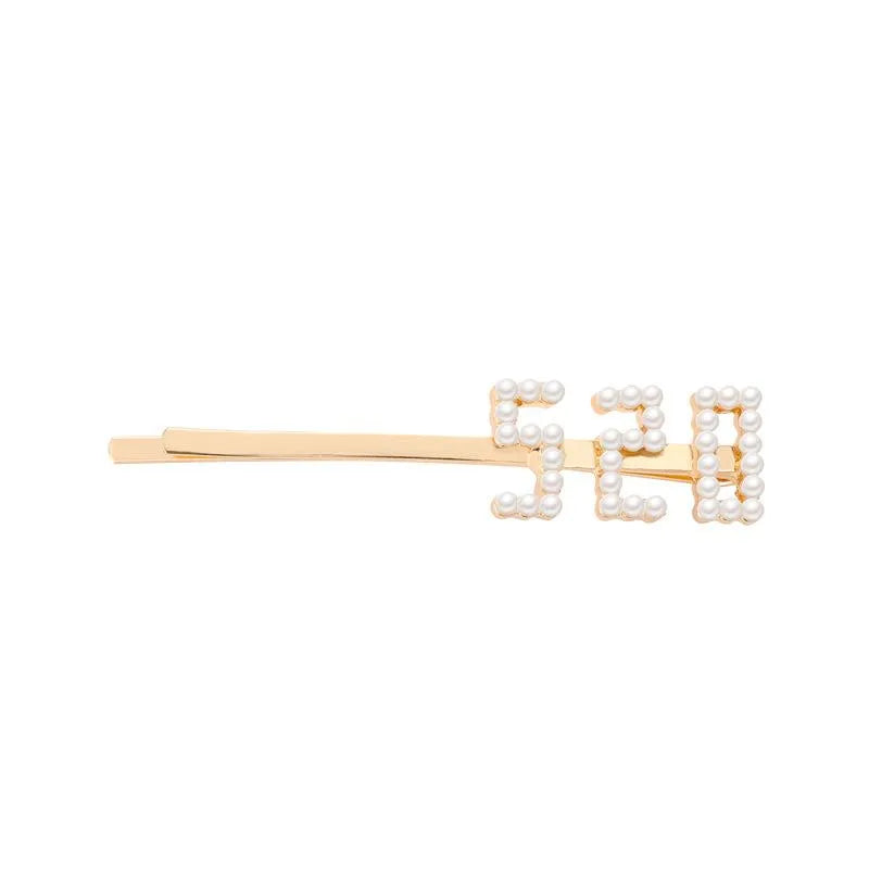 Korean Alphabet Pearl Alloy Hair Accessories Nhdp150121