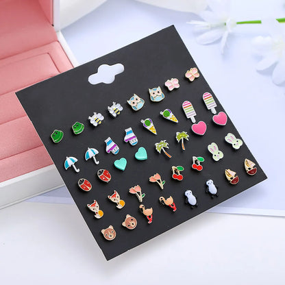 Insect Plating Alloy Artificial Gemstones Earrings Ear Studs