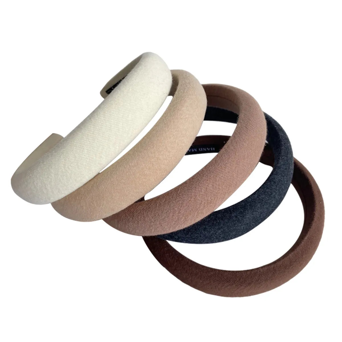 Korean Autumn And Winter Caramel Color Hair Band Wide Side Headband Hair Bundle Female