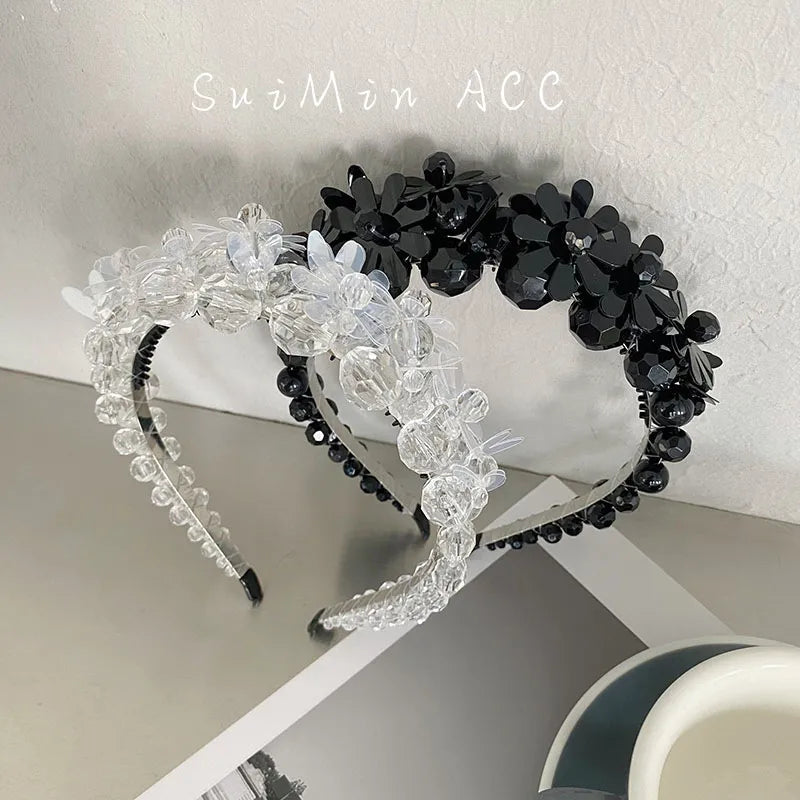 Korean Beaded Winding Three-Dimensional Fine Edge Headband Wholesale Nihaojewelry